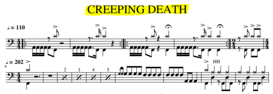 CREEPING DEATH - Metallica