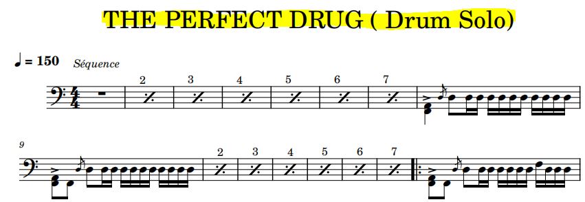 Capture The perfect drug (Drum solo)