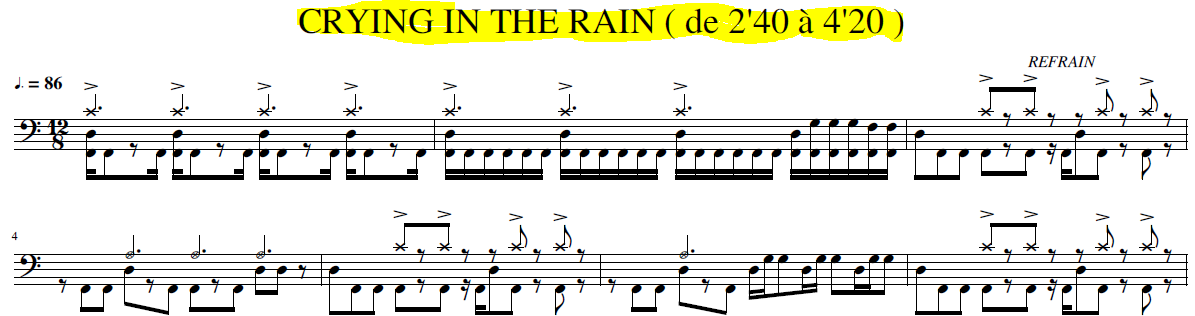 Capture Extrait de 2'40 à 4'20 du Titre Crying in the rain Capture Extrait de 2'40 à 4'20 du Titre Crying in the rain