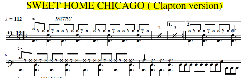 Capture Sweet home Chicago ( version Clapton)